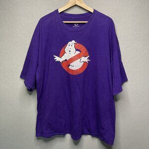 Adult 2XL Purple Ghostbusters Classic Logo T-Shirt 80s Movie Shirt Bill Murray